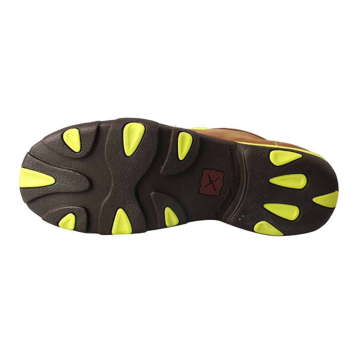 Distressed Saddle/Neon Yellow Leather Driving Moc U73445