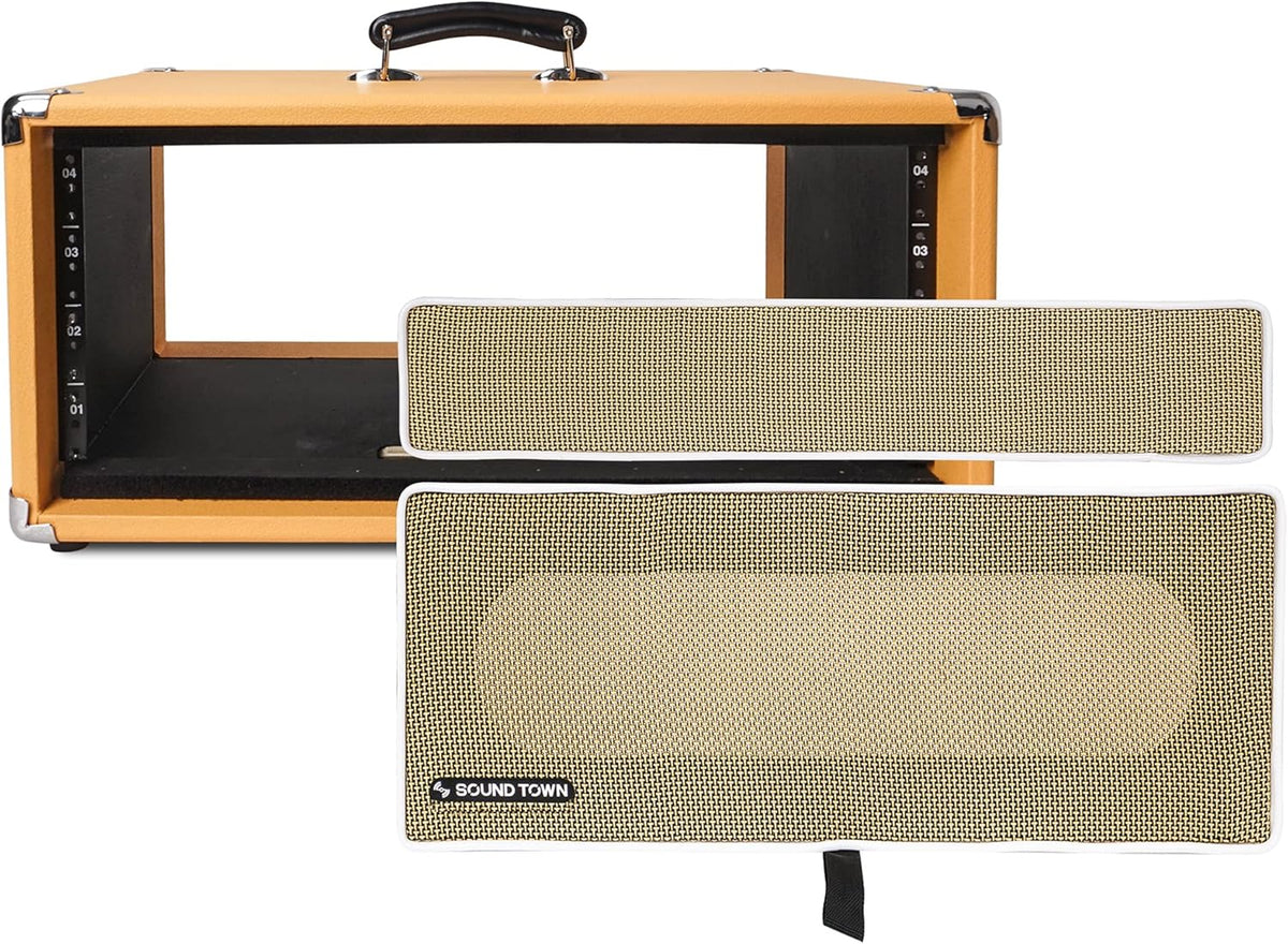 Vintage 4U Amp Rack Case with Rubber Feet, Black M638