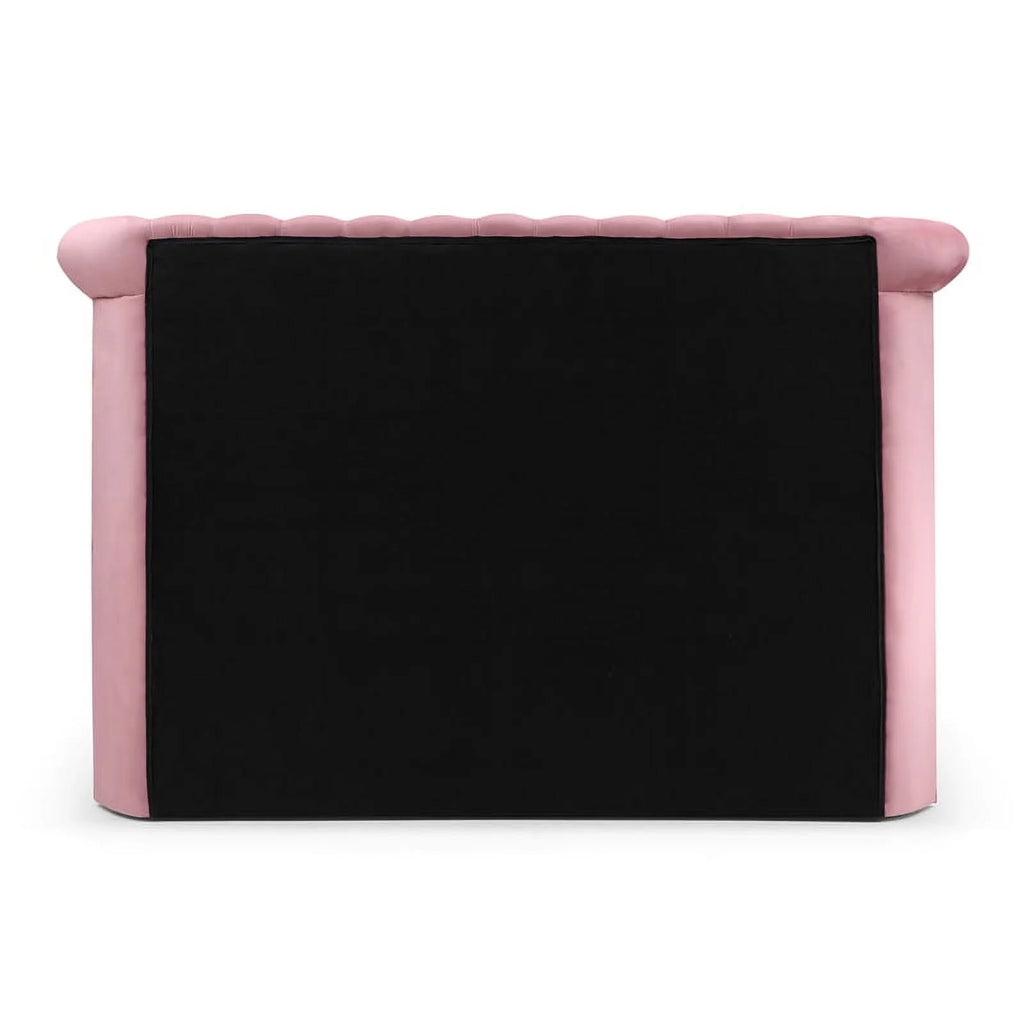 Pink Velvet Upholstered King Bed A909036