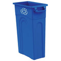 Slim Line Waste Container High Boy Blue 23-Gal J1866