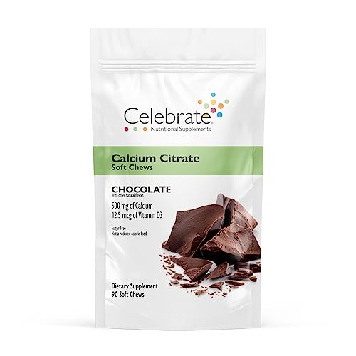 Calcium Citrate Soft Chews 500 mg Chocolate 90 Count E83469