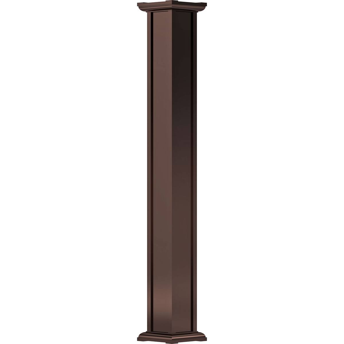6x22 x 8& Endura-Aluminum Square Shaft Column, Non-Tapered, Textured Bronze Finish W686708