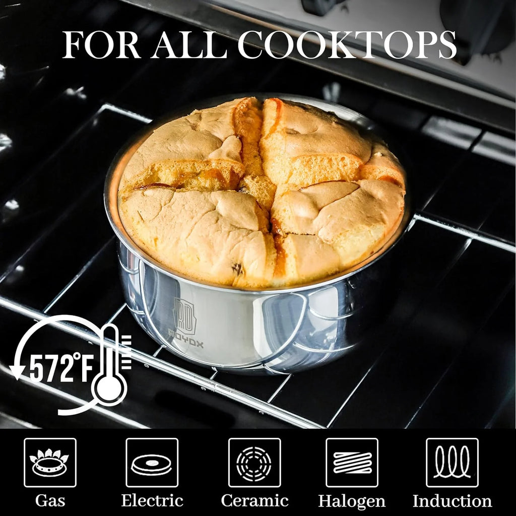 20 Piece Stainless Steel Cookware Set with Removable Handle F53806
