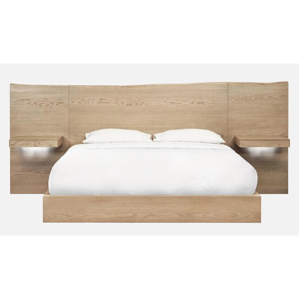 Live Edge Wall Bed with Floating Nightstands B3996