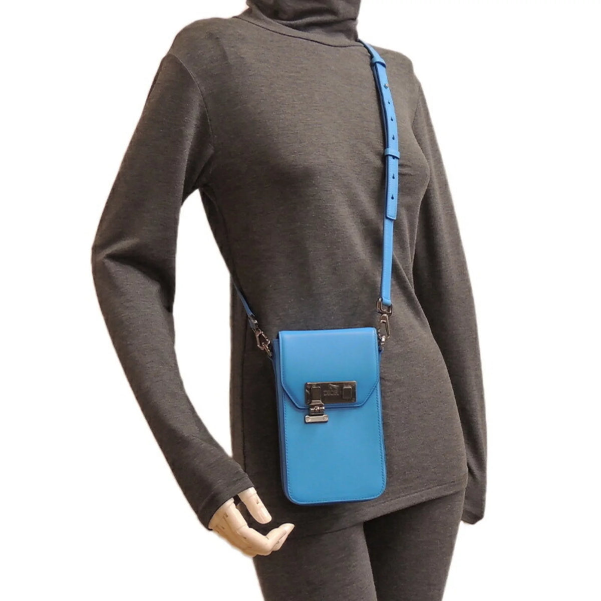 Pre-Owned Blue Leather Shoulder Bag X145997