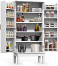 47.2” Kitchen Pantry Cabinet with Adjustable Shelves T7762