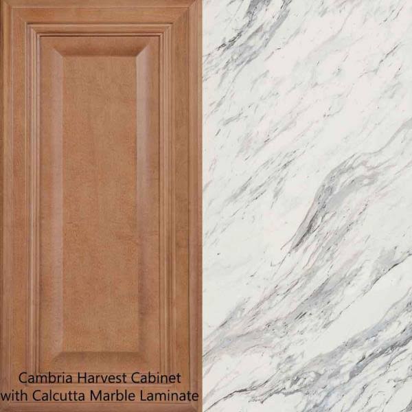 8 ft. White Laminate Countertop Kit with Left Miter and Full Wrap Ogee Edge Q36102