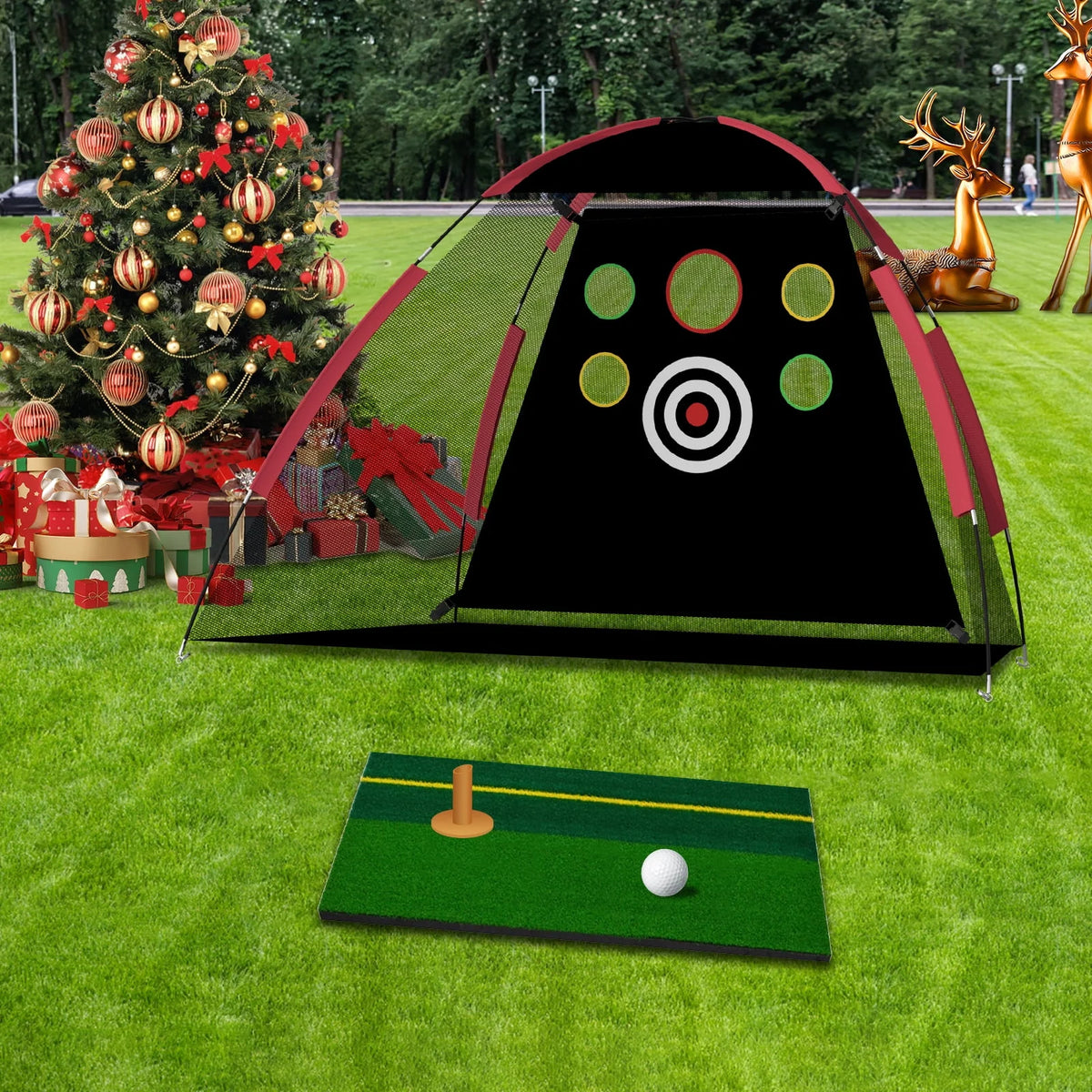 Golf Practice Net with Hitting Mat and Carry Bag T14421