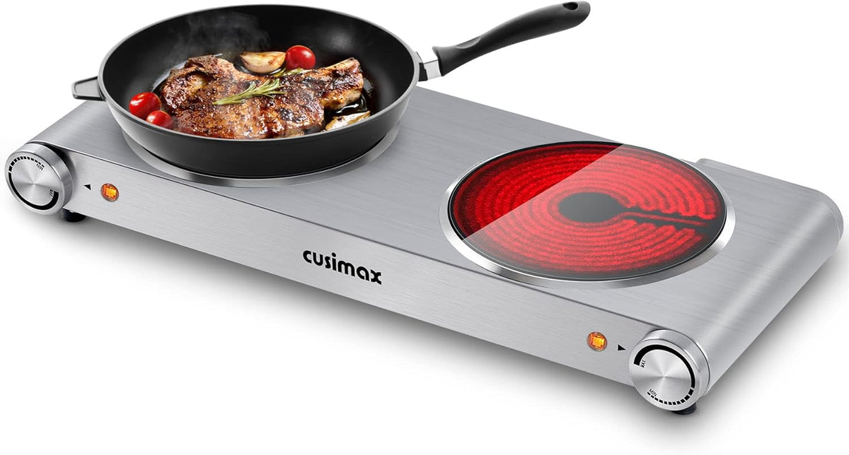 Silver Stainless Steel Single Burner Electric Hot Plate O463467