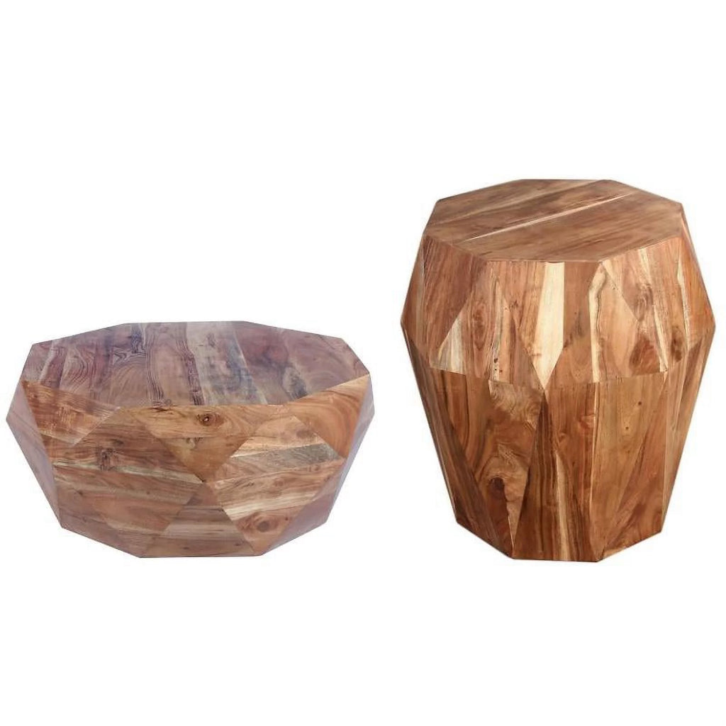2-Piece Coffee Table and End Table Set in Brown Z78419