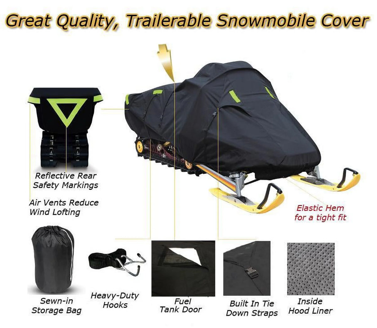 Trailerable 600 Denier Snowmobile Cover L952