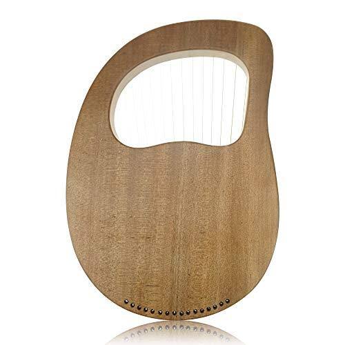 16-String Mahogany Wood Lyre Harp with Carry Bag H123
