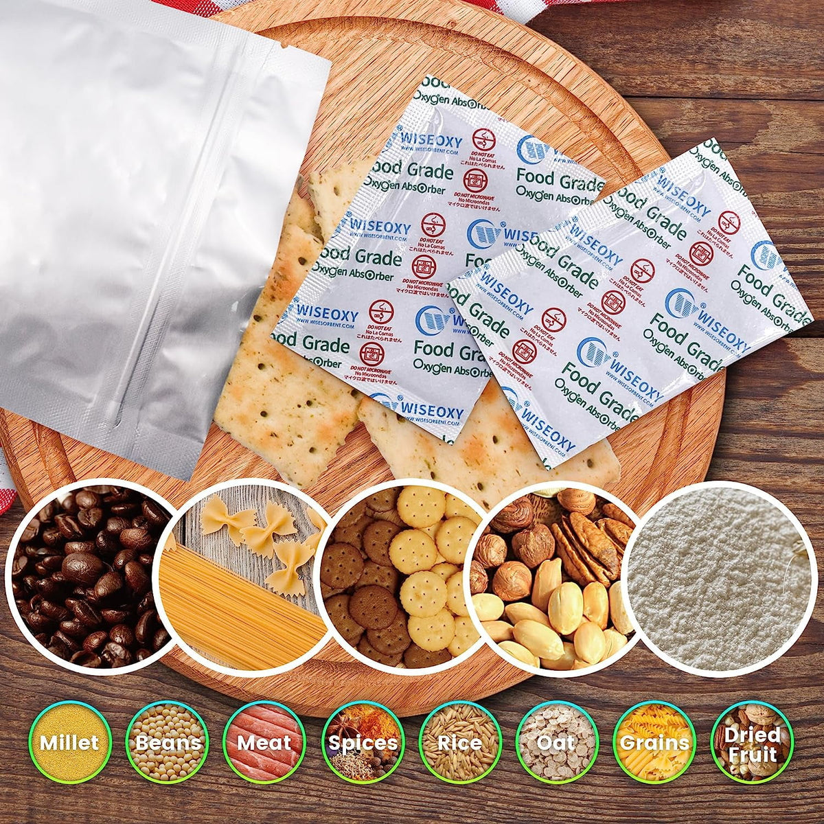 500CC 100 Packs Food Grade Oxygen Absorbers E8383