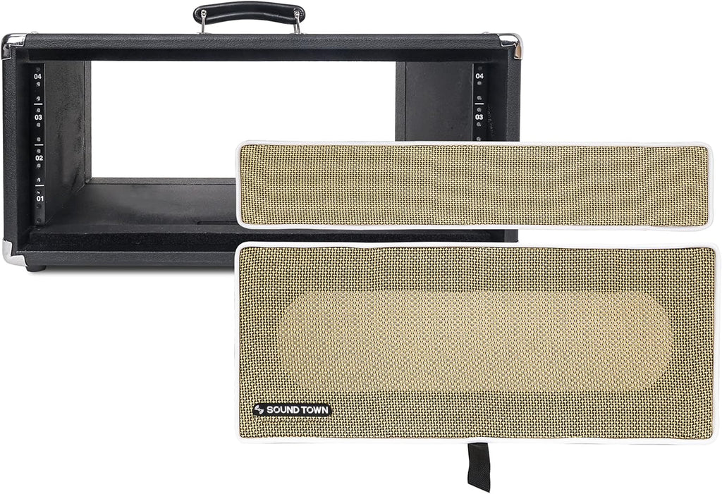 Vintage 4U Amp Rack Case with Rubber Feet, Black M638