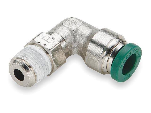 Nickel Plated Brass Swivel Elbow, 90 Degrees, 1/2 in Tube Size L218