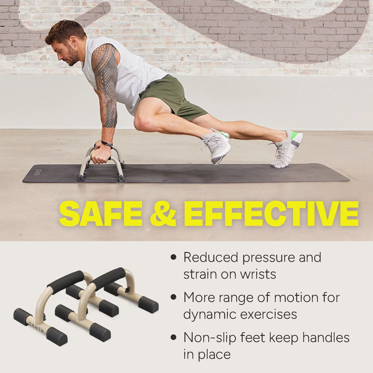 Sand Brown 2-Pack Push up Bars I1688