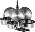 20 Piece Stainless Steel Cookware Set with Removable Handle F53806