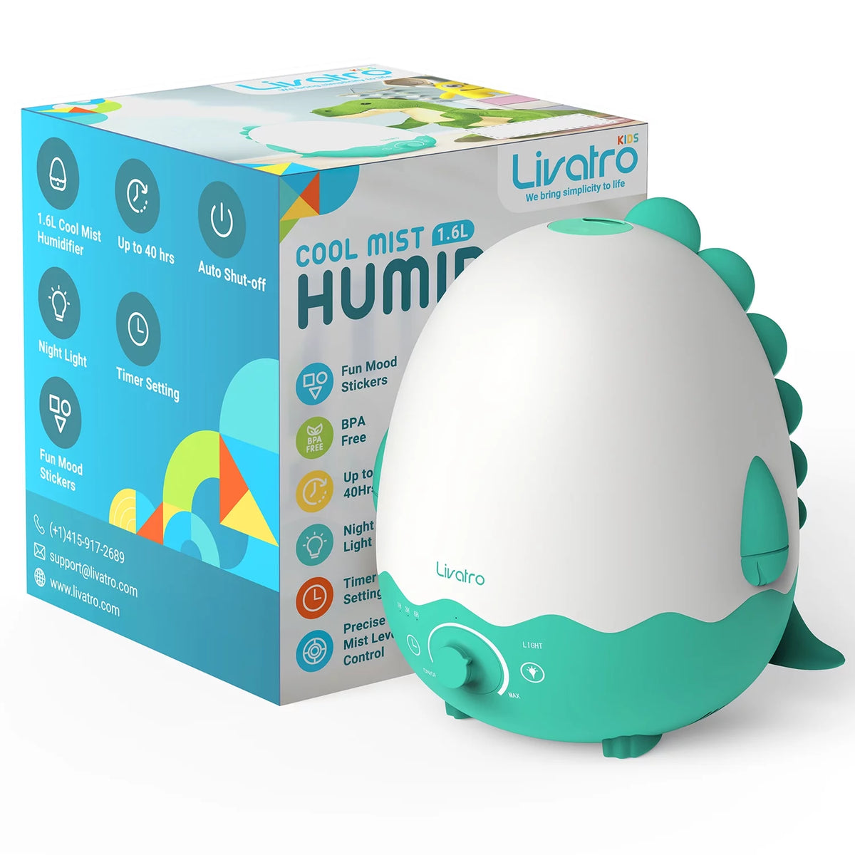 Cool Mist Humidifier with Diffuser, Night Light, Timer E502722