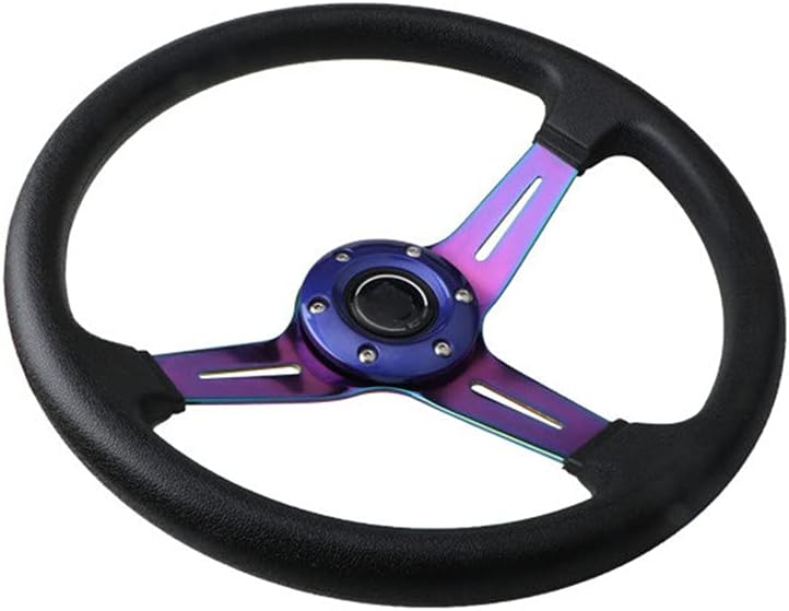 14 Inch Deep Dish Racing Steering Wheel Aluminum Alloy 6 Bolts Z5767