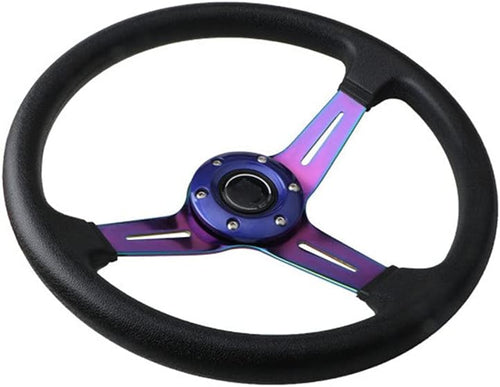 14 Inch Deep Dish Racing Steering Wheel Aluminum Alloy 6 Bolts Z5767