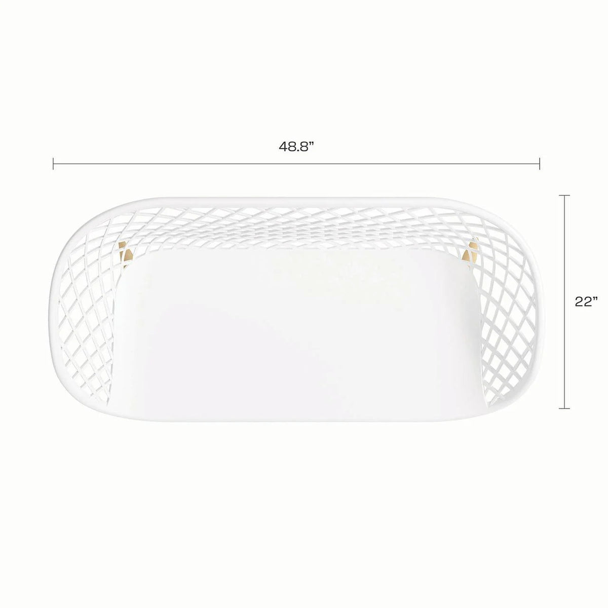 Kurv Bench White and Natural E1487
