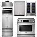36 Electric Range, Range Hood, Microwave, Refrigerator, Dishwasher, Wine Cooler O21176