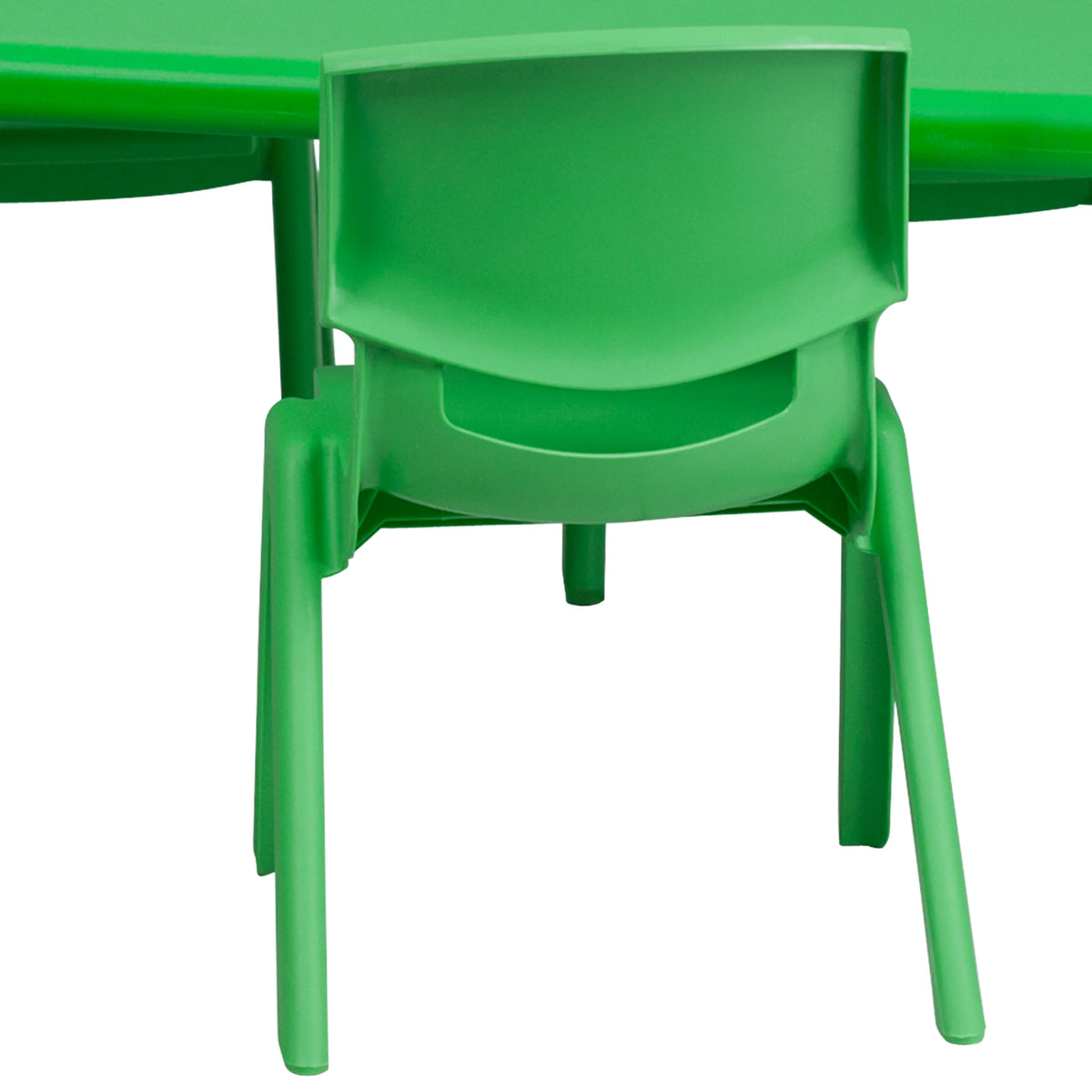 Green Plastic Height Adjustable Activity Table Set with 4 Chairs Y613