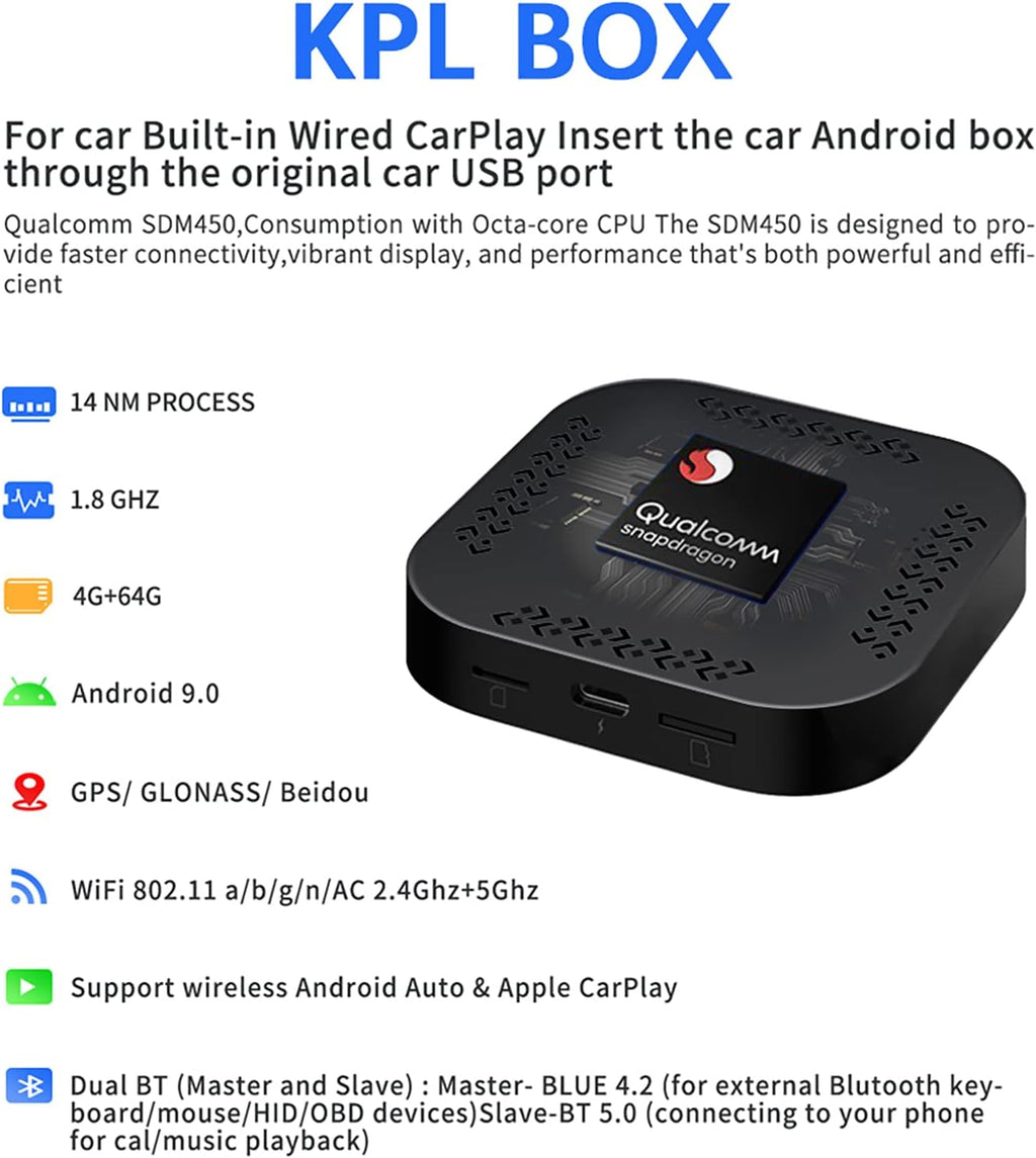 CarPlay AI Box Multimedia Video Box Qualcomm 8-core 4+64G Q316769