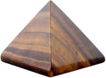 Mini Tiger Eye Hand Carved Gemstone Pocket Pyramid T246436