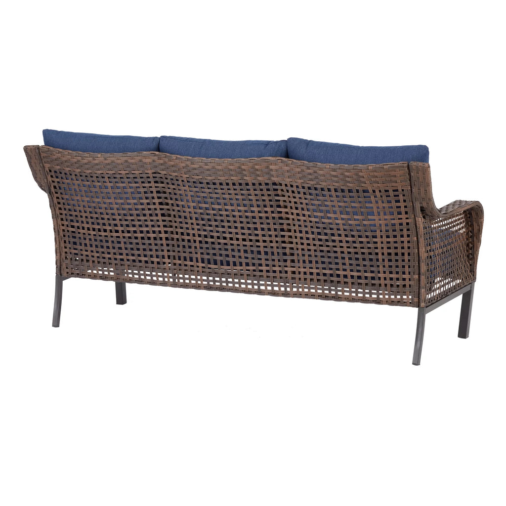 Blue Wicker Outdoor Sofa L12623