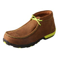 Distressed Saddle/Neon Yellow Leather Driving Moc U73445