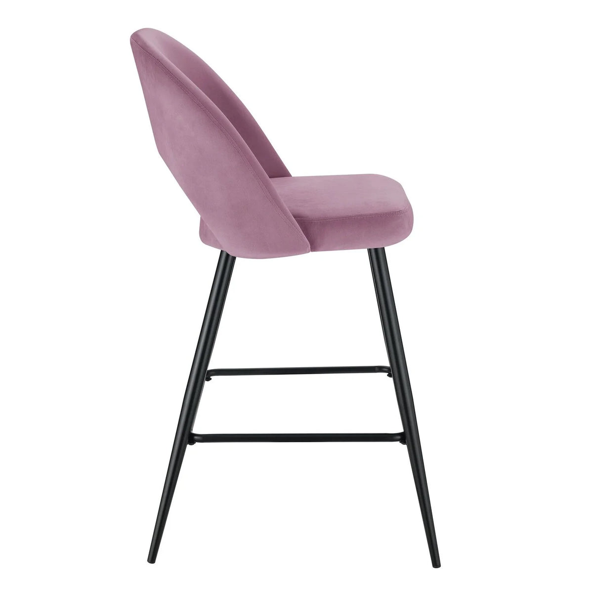 Pink Velvet Bar Stool Set O976