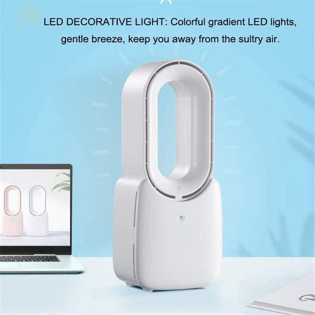 Bladeless Negative Ions Floor-Standing Tower Fan White D842