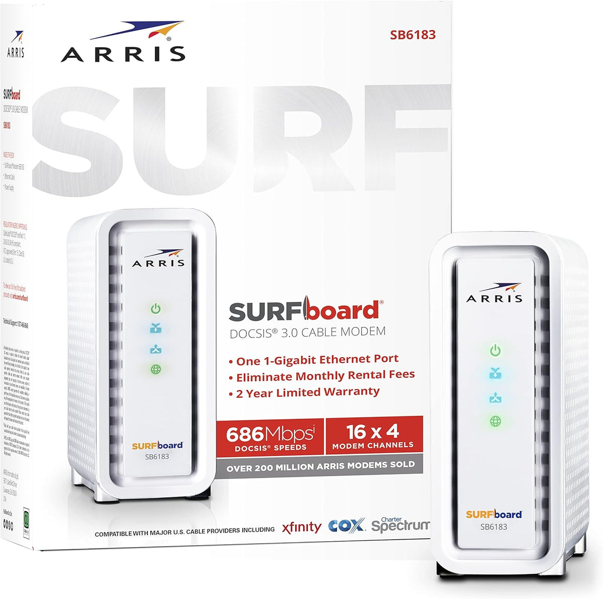 White Pack of 2 Cable Modem S449