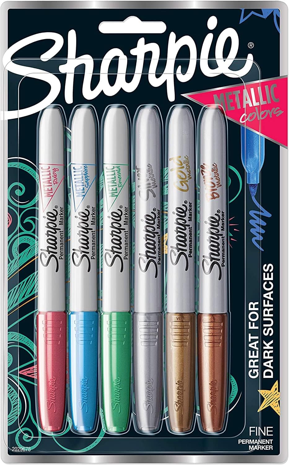 Metallic Permanent Markers, Fine Point, 36 Count Pack of 2 Q862