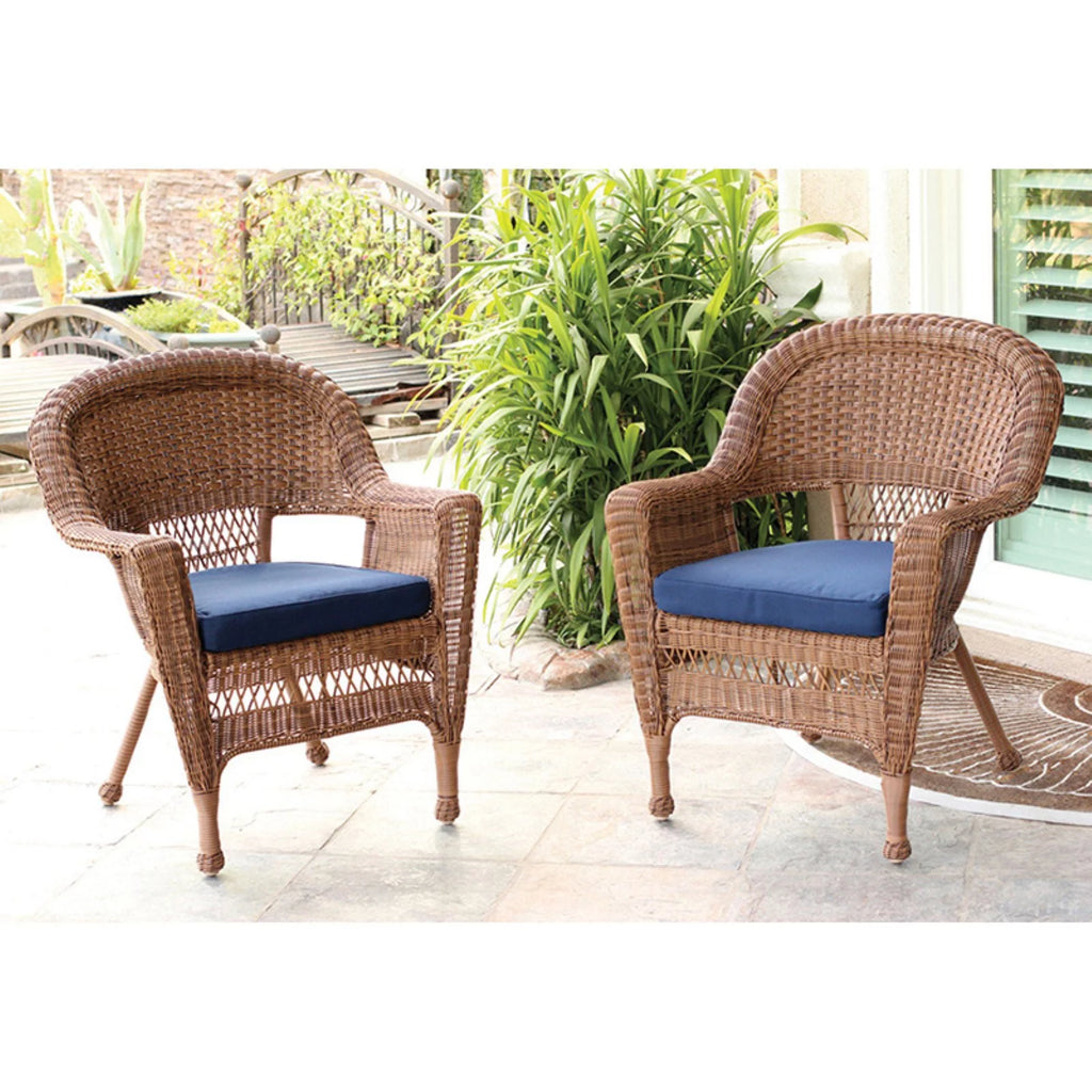 Black Wicker Chair with Cushion E145543
