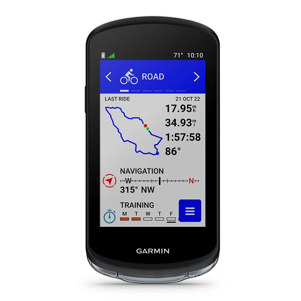 GPS Bike Computer Bundle with HRM, Speed & Cadence Sensor, Tempered Glass Screen, White Case & Tether S701068