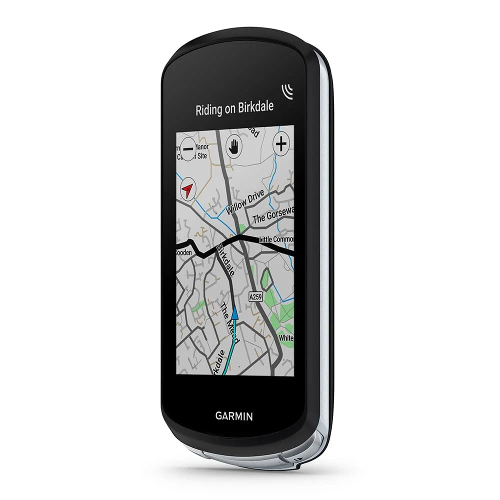 GPS Bike Computer Bundle with HRM, Speed & Cadence Sensor, Tempered Glass Screen, White Case & Tether S701068