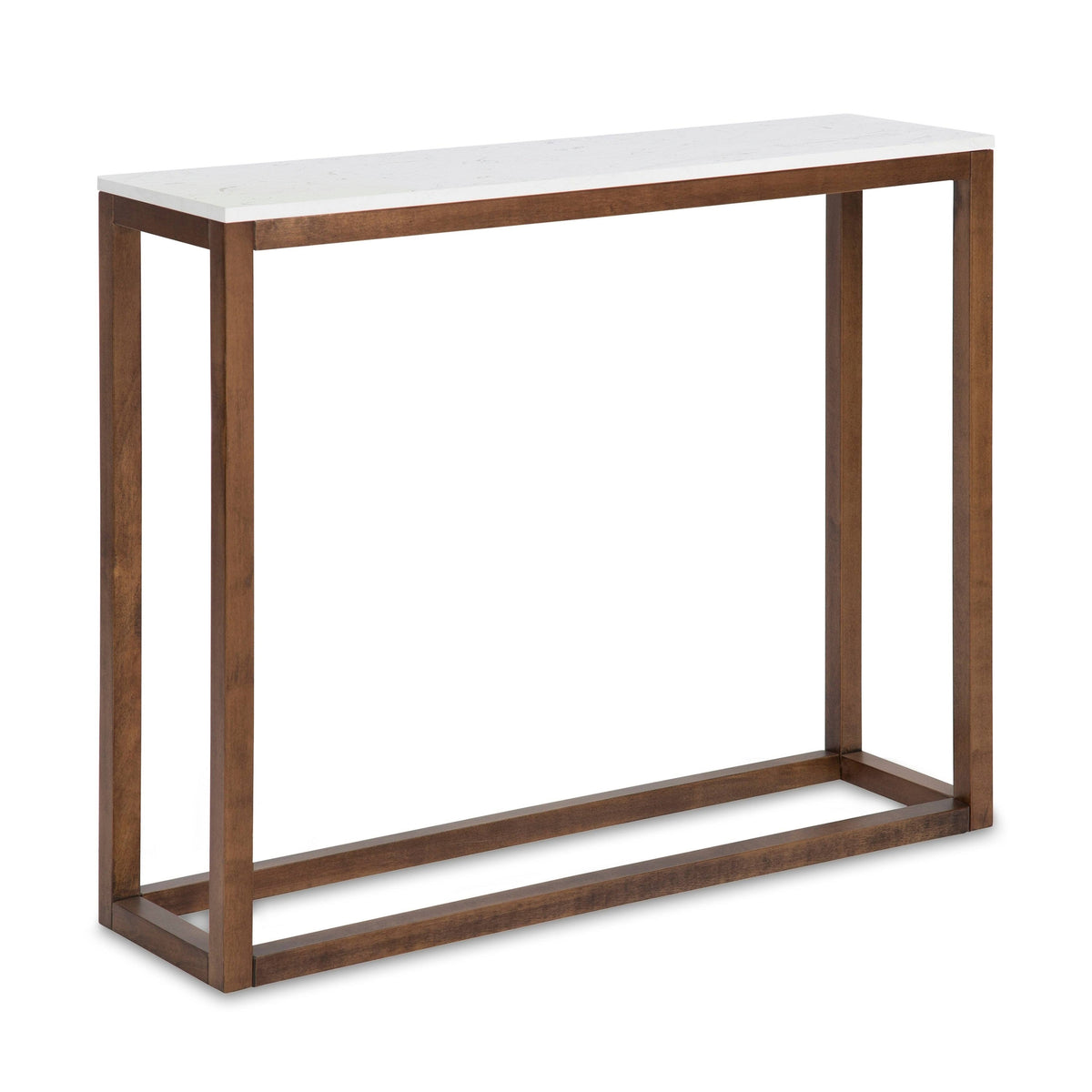 Man-Made Marble Top Console Table with Wooden Base L4490