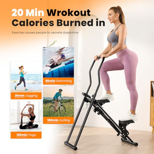 Vertical Climber, Compact Foldable Cardio Stair Stepper C61798