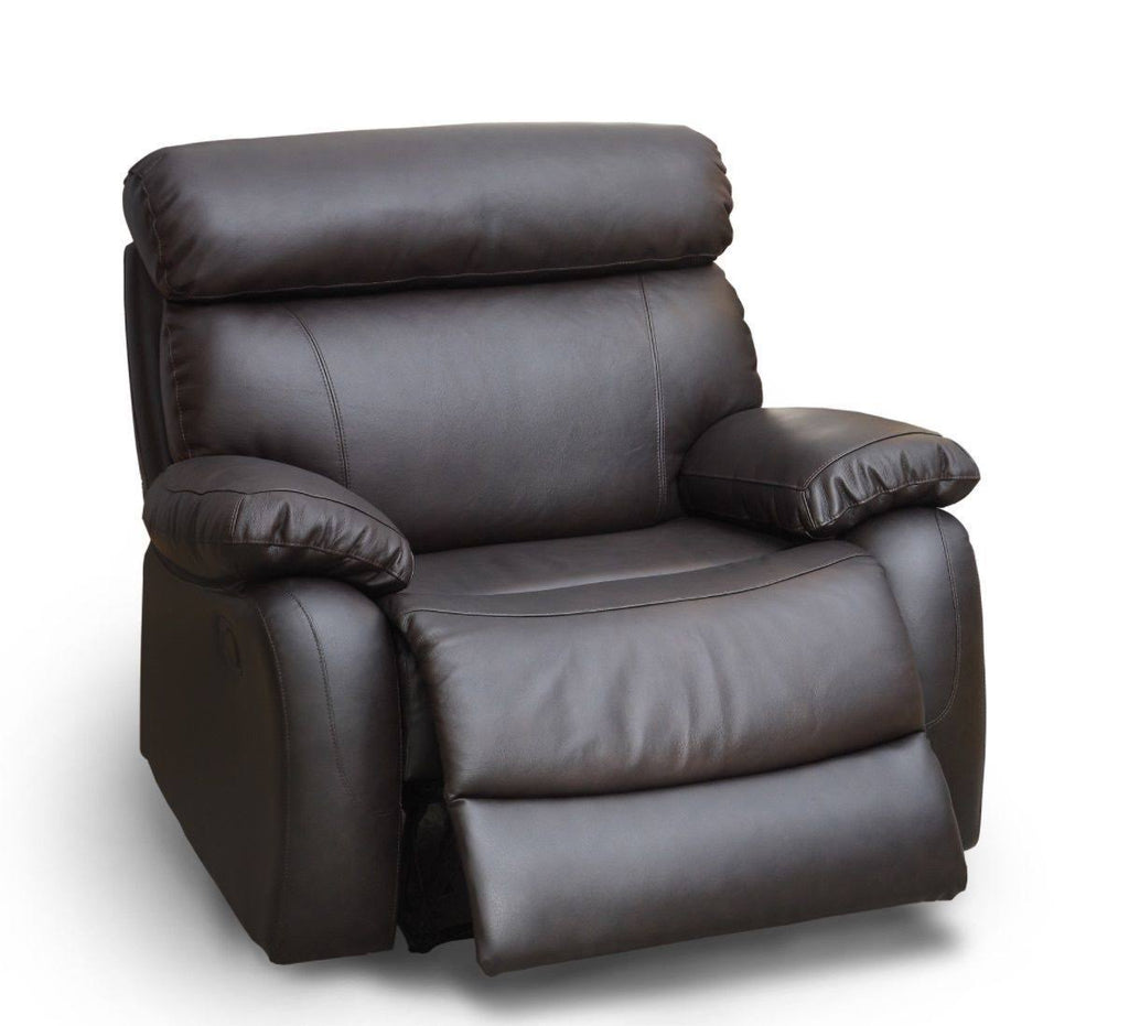 Brown Leather Glider Recliner A324