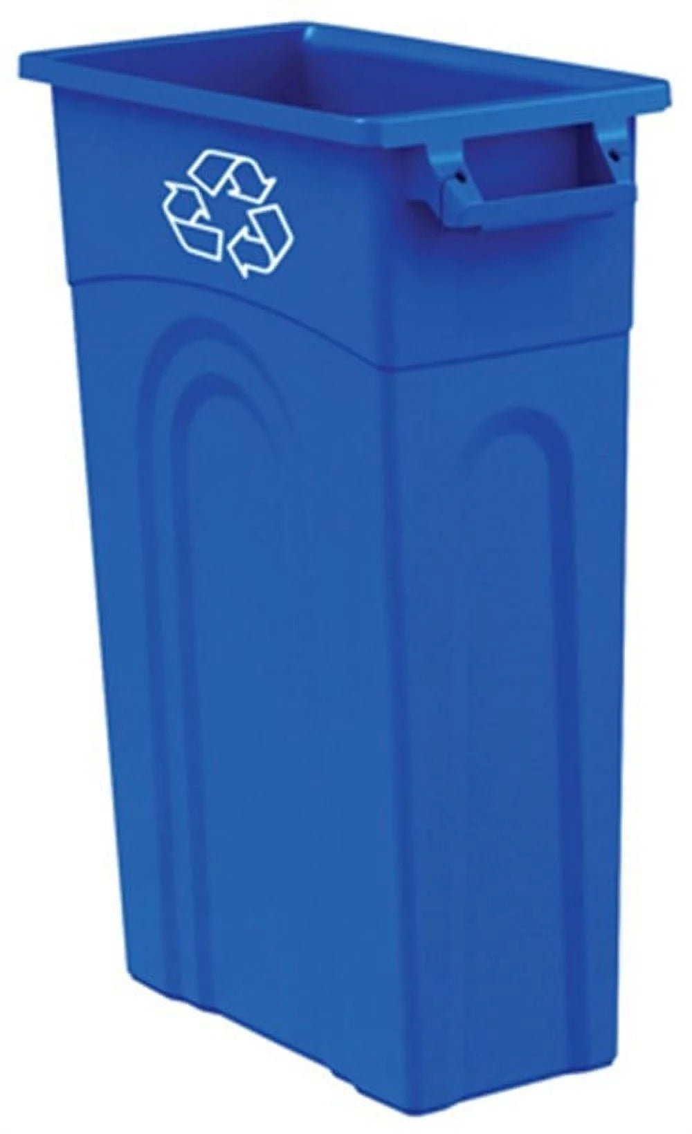 Slim Line Waste Container High Boy Blue 23-Gal J1866