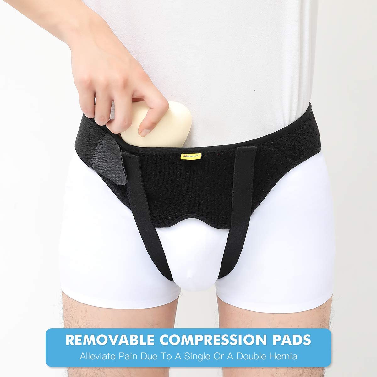 Hernia Belt Truss with 2 Removable Compression Pads E825902