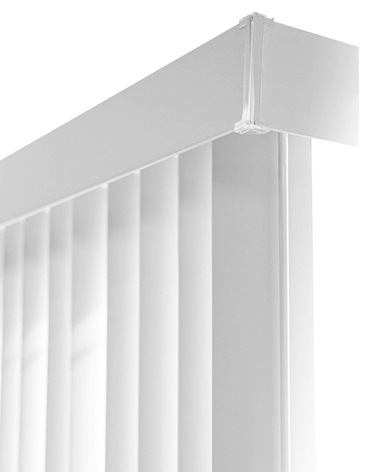White Cordless Vertical Window Blinds, 78 inch x 84 inch S397