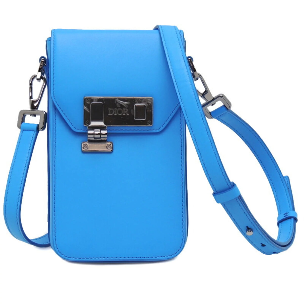 Pre-Owned Blue Leather Shoulder Bag X145997