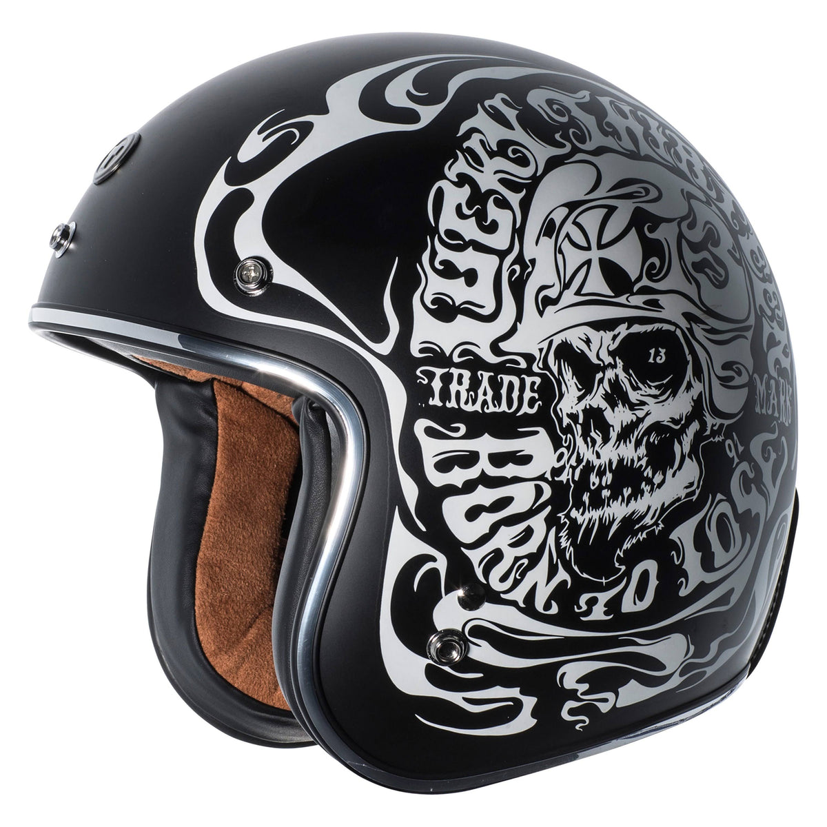 Flat Black XX-Large Open Face Helmet J851