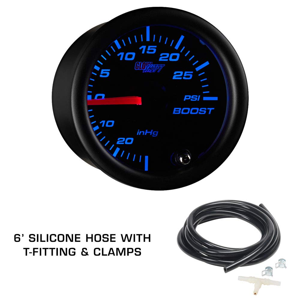 Tinted 7 Color 30 PSI Boost/Vacuum, 100 PSI Oil Pressure & Oil Temperature Gauges, Gray Triple Pillar Pod P519