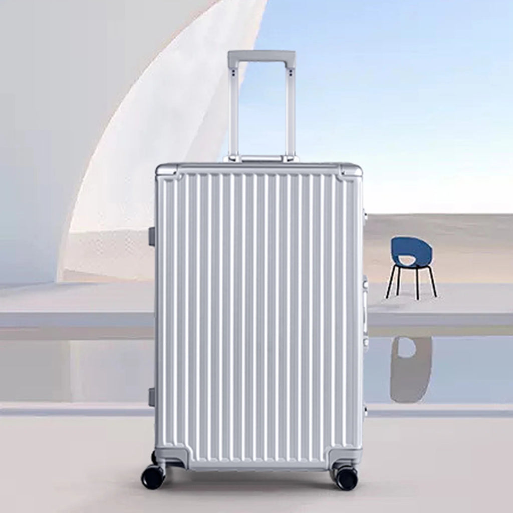 28in Silver Hard Shell Carry On Luggage with Wheels B368