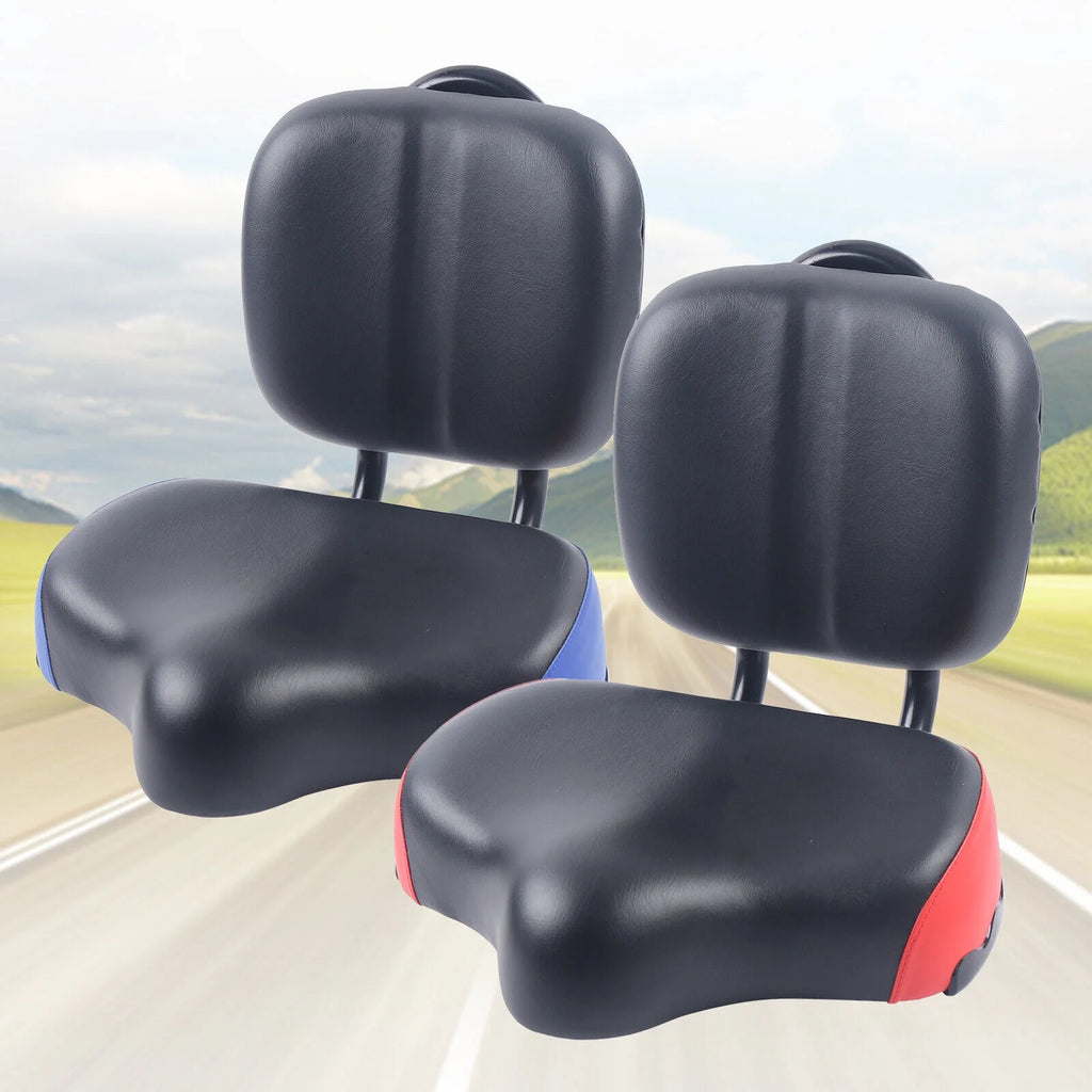 Wide Soft Bicycle Saddle with Backrest T96113