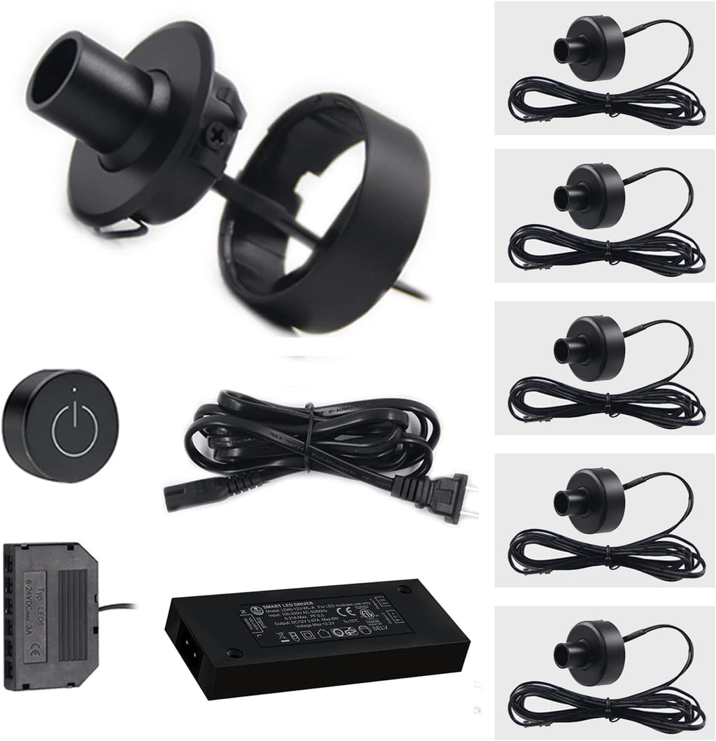1W 4000K Black Dimmable Mini Spotlight D8514
